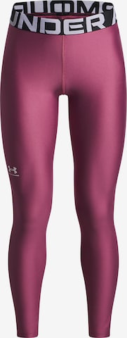 UNDER ARMOUR Skinny Workout Pants in Purple: front