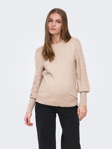 Only Maternity - Jersey 'OLMMatti' en beige: frente