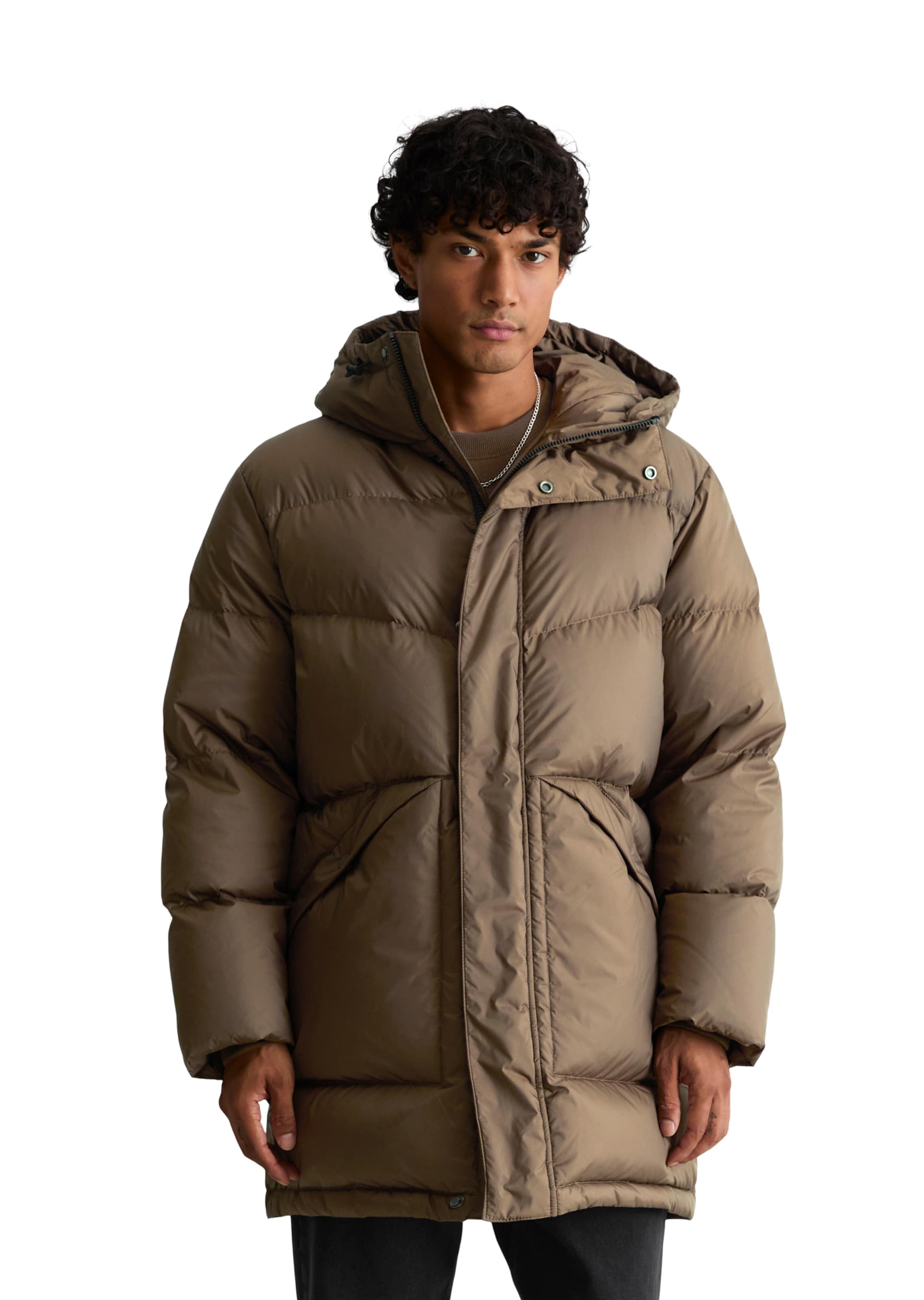Marc O'Polo DENIM Wintermantel in Braun: Vorderseite