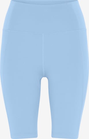 Girlfriend Collective Skinny Workout Pants in Blue: front