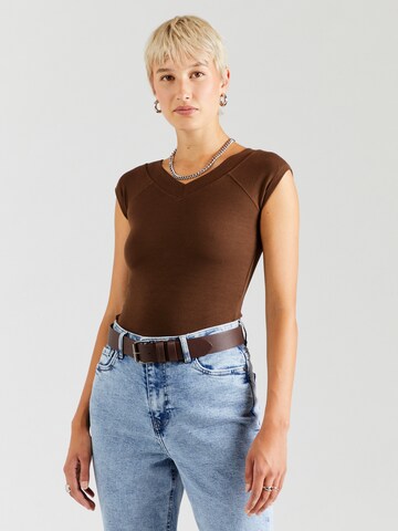 BDG Urban Outfitters Póló 'SHANNAN' - barna: elől