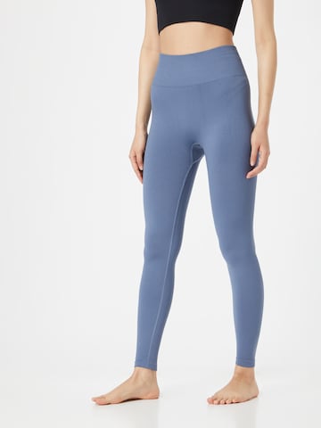 Athlecia Skinny Workout Pants 'Balance' in Blue: front