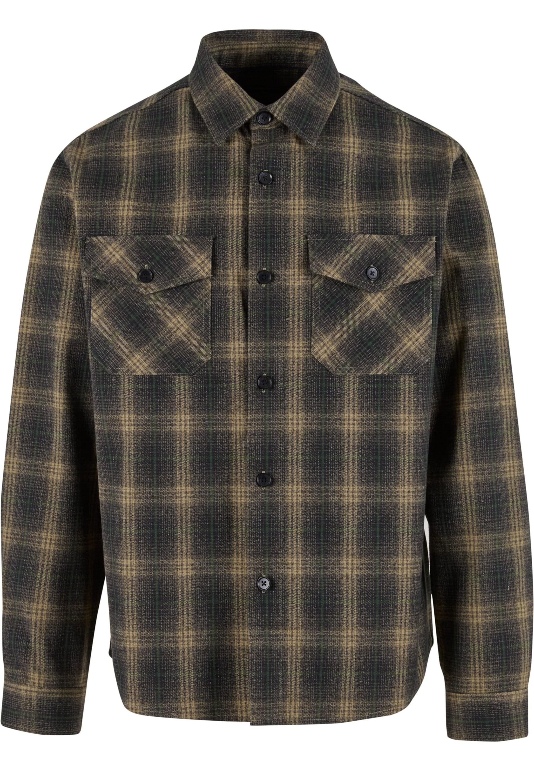 INDICODE JEANS - Regular Fit Camisa 'INAlomo' em preto: frente
