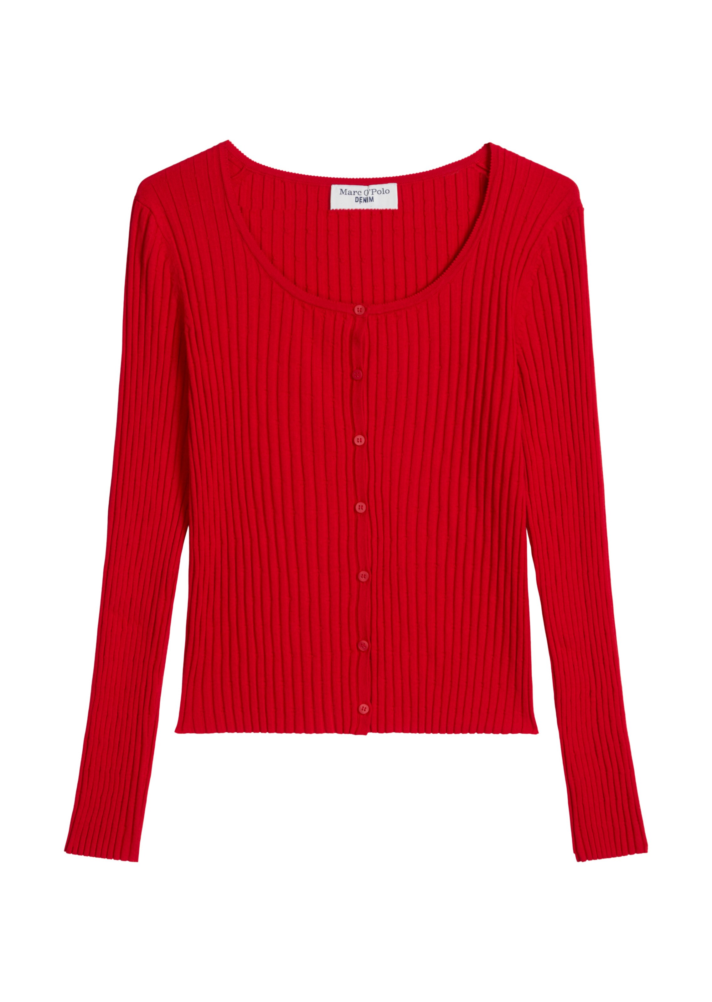 Marc O'Polo DENIM Gebreid vest in Rood: voorkant