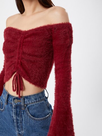 Parallel Lines Sweater in Red