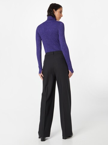 Another Label Wide leg Trousers with creases 'Gianna' in Black
