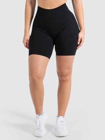 Coupe slim Pantalon de sport Smilodox en noir : devant