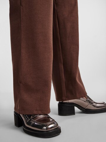 Wide Leg Pantalon PIECES en marron