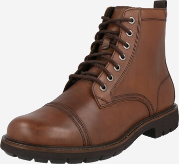 CLARKS - Zapatos con cordón 'Batcombe Cap' en marrón: frente