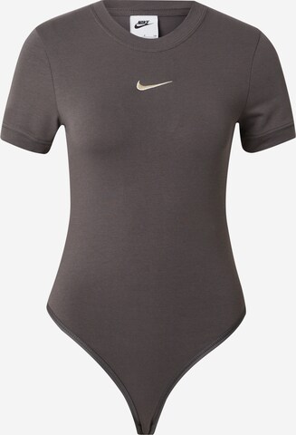 Nike Sportswear Боди-футболка в Серый: спереди