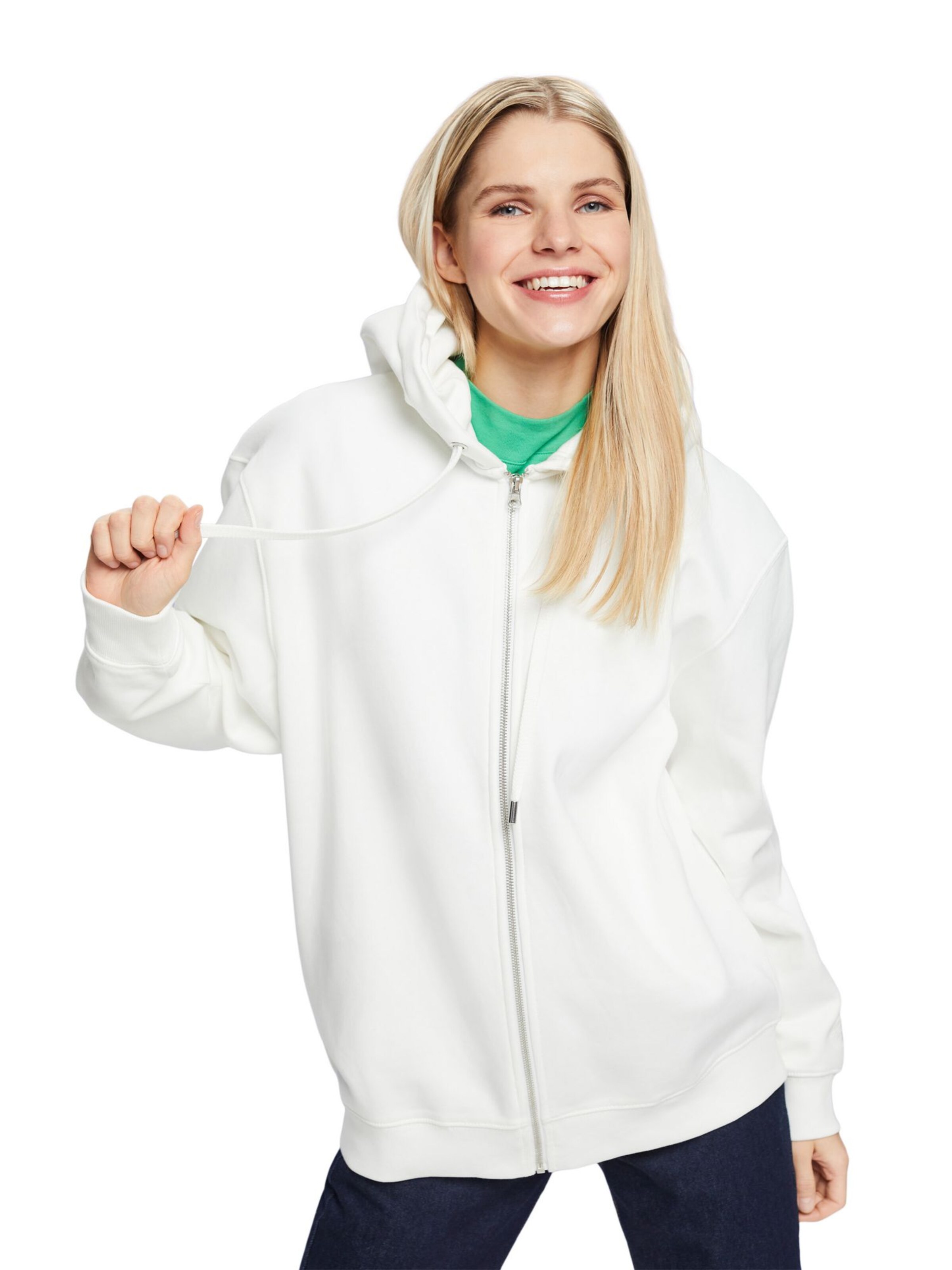 ESPRIT Sweat jacket in Off White ABOUT YOU