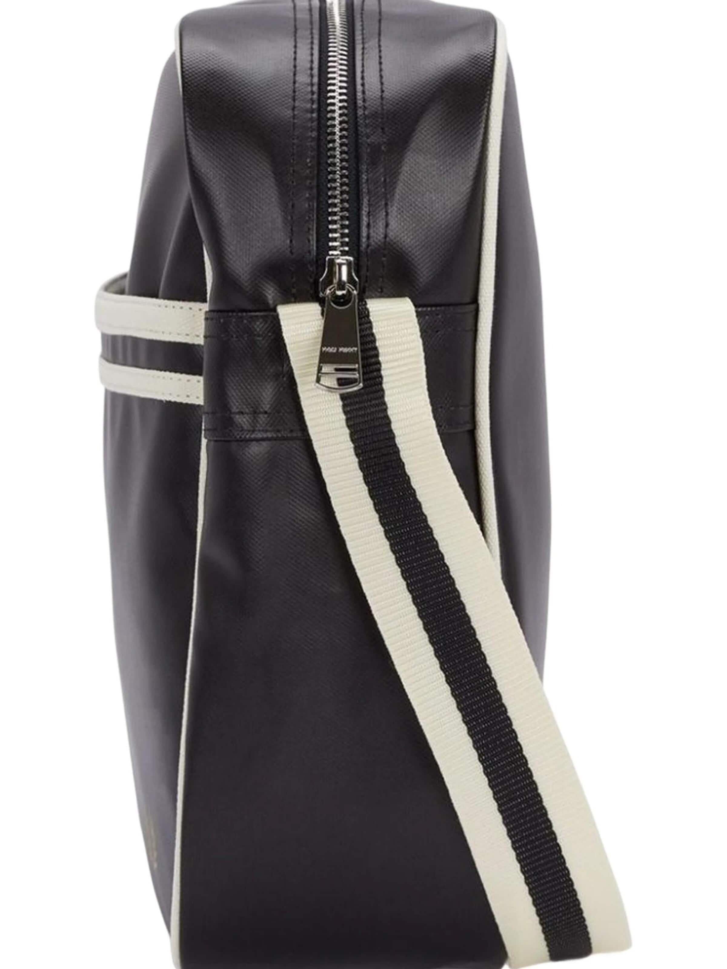Fred PerryMessenger torba preko ramena 'Bolso fred perry negro franjas asa larga logo bordado' - crna boja