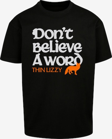 Merchcode Shirt 'Thin Lizzy - Dont Believe A Word Fox' in Black: front