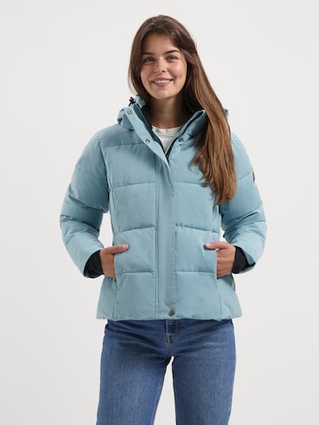Travelin Winterjas 'Norra' in Blauw: voorkant