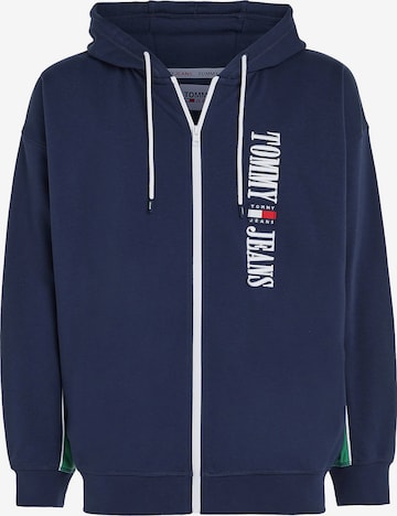 Tommy Jeans Zip-Up Hoodie in Blue: front