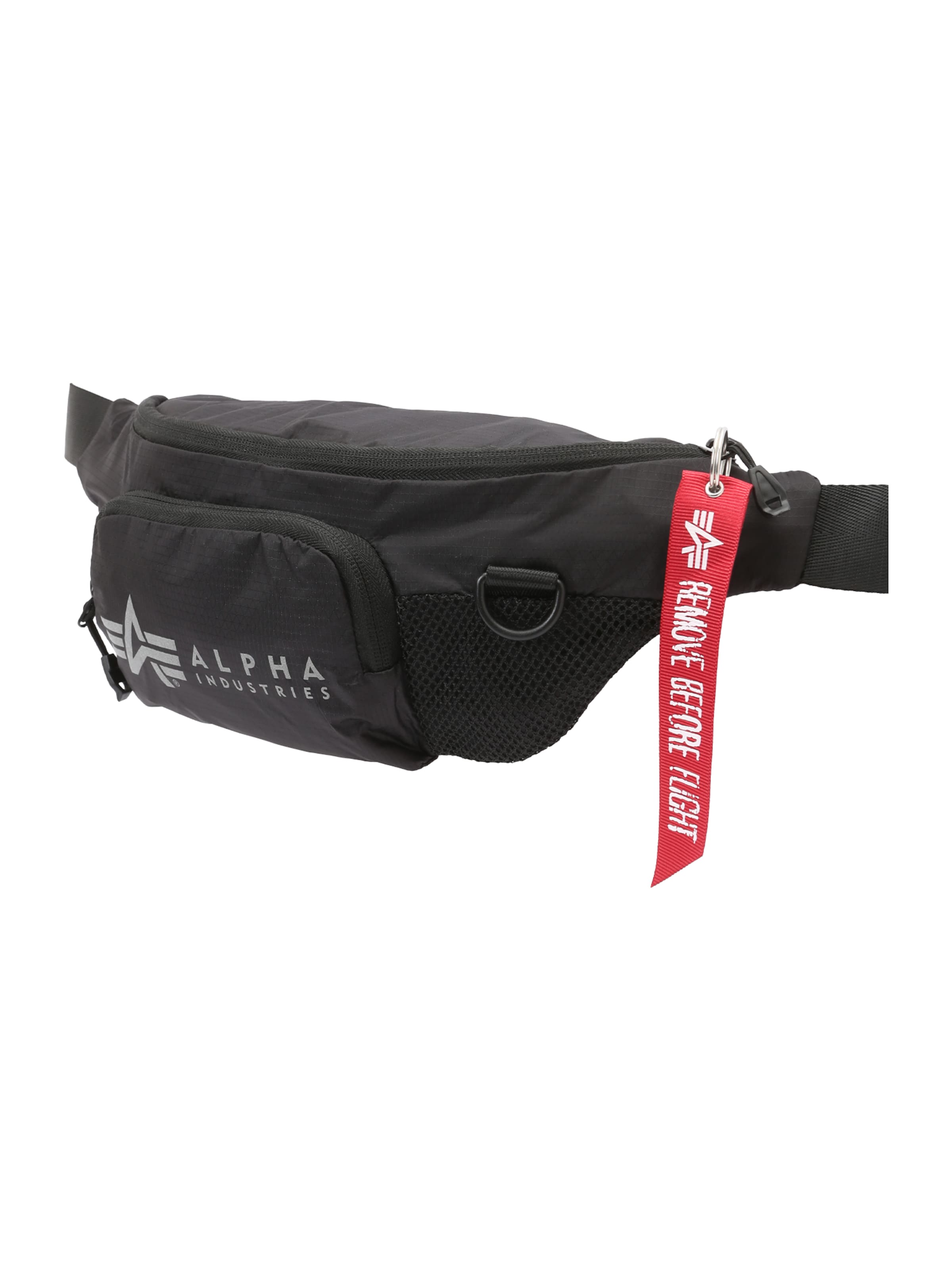 ALPHA INDUSTRIES Fanny Pack in Black: front