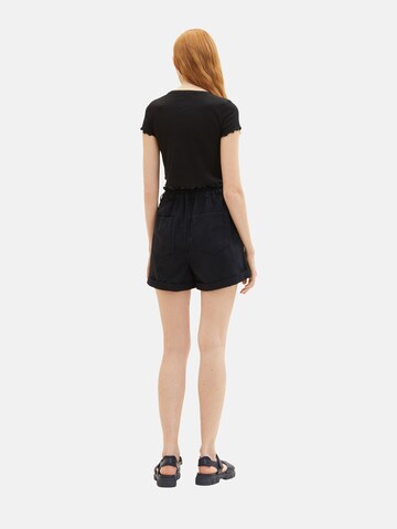 TOM TAILOR DENIM Loose fit Pants in Black