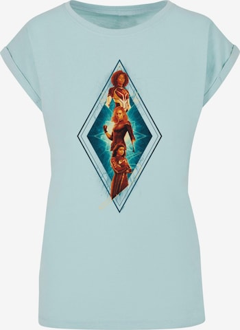 ABSOLUTE CULT T-Shirt 'The Marvels - Diamond Trio' in Blau: predná strana