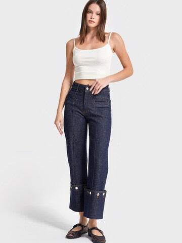 IT'S BASIC Regular Jeans 'Straight High Rise Jeans' in Blauw