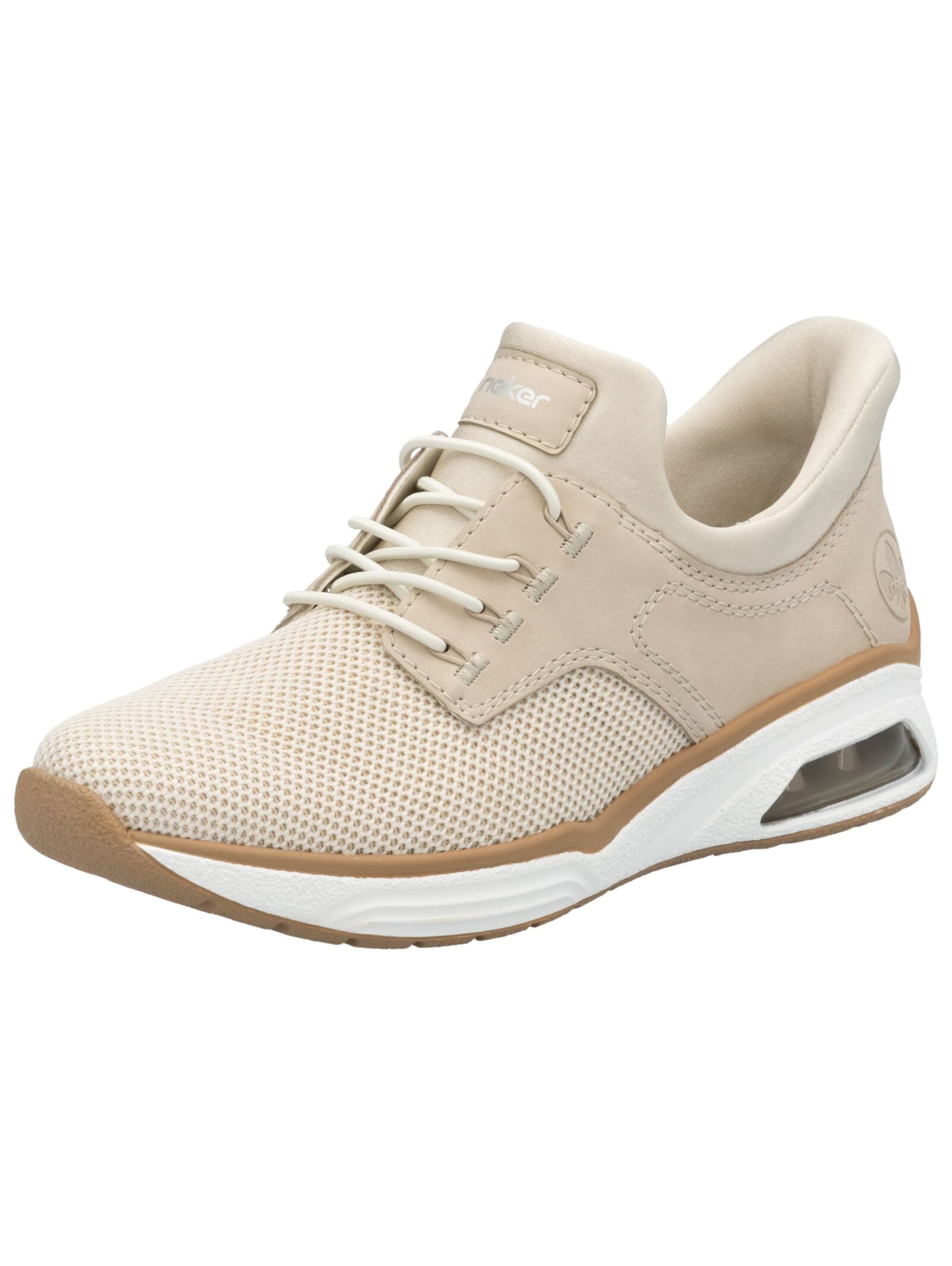 Baskets basses Rieker en beige : devant