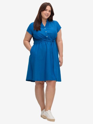 SHEEGO Shirt Dress in Blue: front