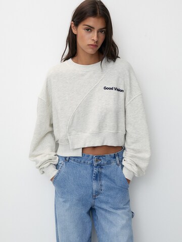 Pull&Bear Sweatshirt in Grau: Vorderseite