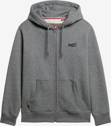Giacca di felpa 'ESSENTIAL' di Superdry & Co in grigio: frontale