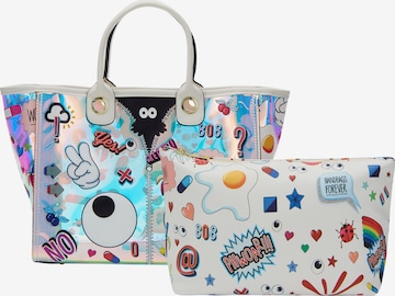 balta MYMO Pirkinių krepšys 'Pop Eyetheme': priekis