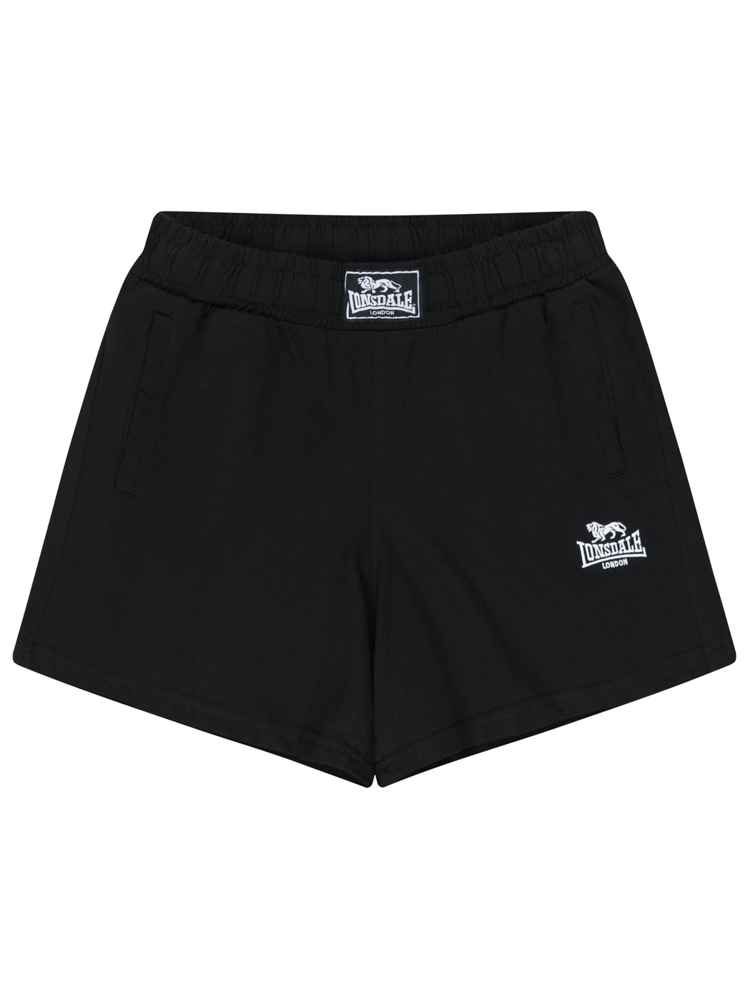LONSDALE Regular Housut 'Bellshill' värissä musta: etupuoli