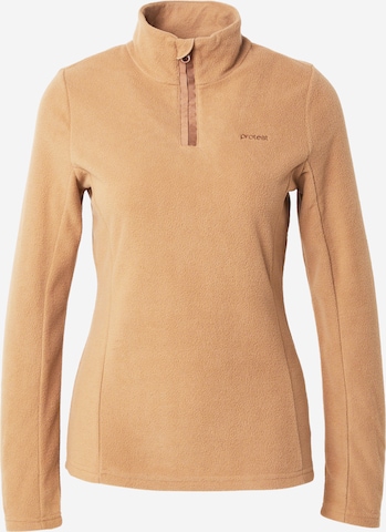 PROTEST Sportpullover 'PRTRemutez' in Braun: Vorderseite