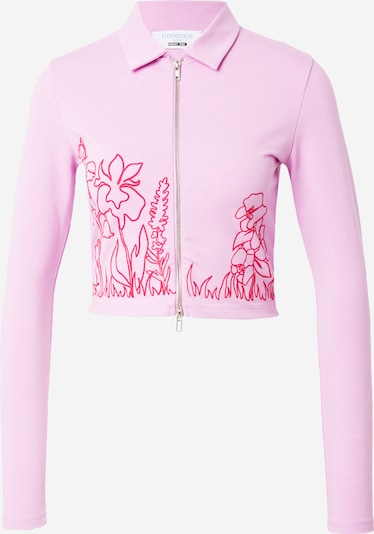 florence by mills exclusive for ABOUT YOU Strikkejakke 'Mahonia' i rosa / rød, Produktvisning