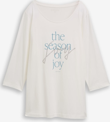T-shirt Tom Tailor Women + en blanc : devant