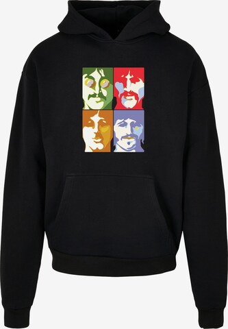 Merchcode Sweatshirt 'Beatles -  Color Heads' in Zwart: voorkant
