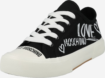 Love Moschino Σνίκερ χαμηλό 'POP LOVE' σε μαύρο: μπροστά