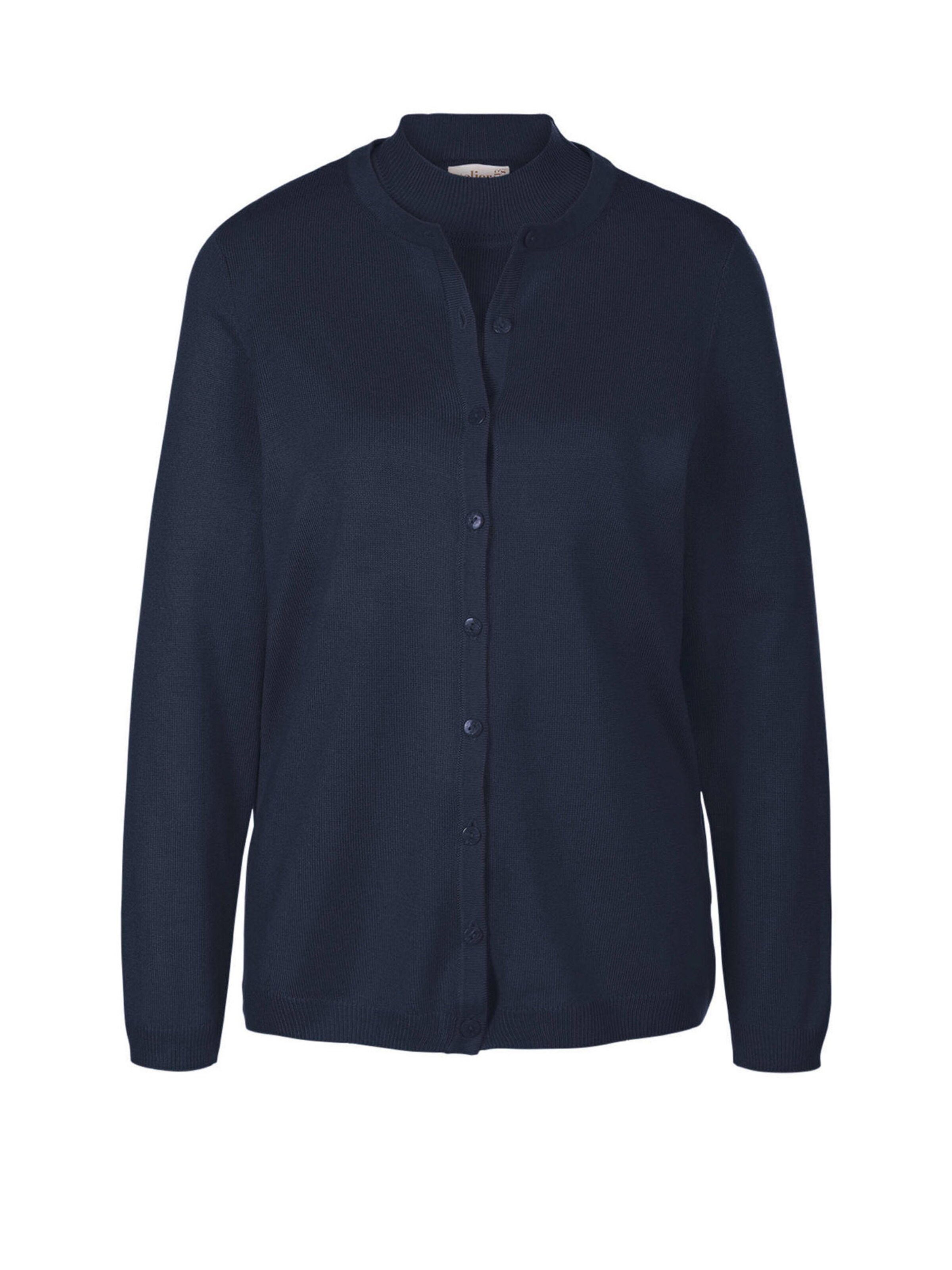 Goldner Strickjacke in Blau: Vorderseite