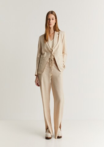 Scalpers Wide leg Pants 'Trim ' in Beige: front