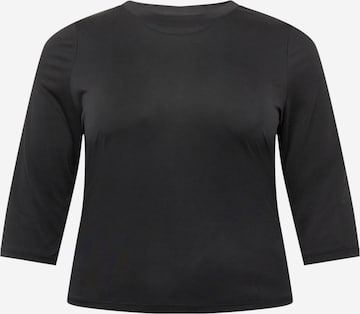 Vero Moda Curve Shirt 'EVABIA' in Zwart: voorkant