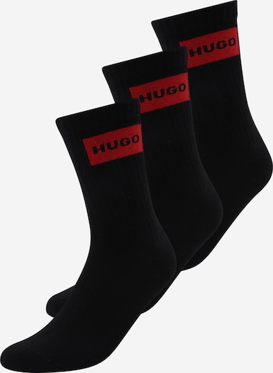 HUGO Zeķes, krāsa - rubīnsarkans / melns, Preces skats