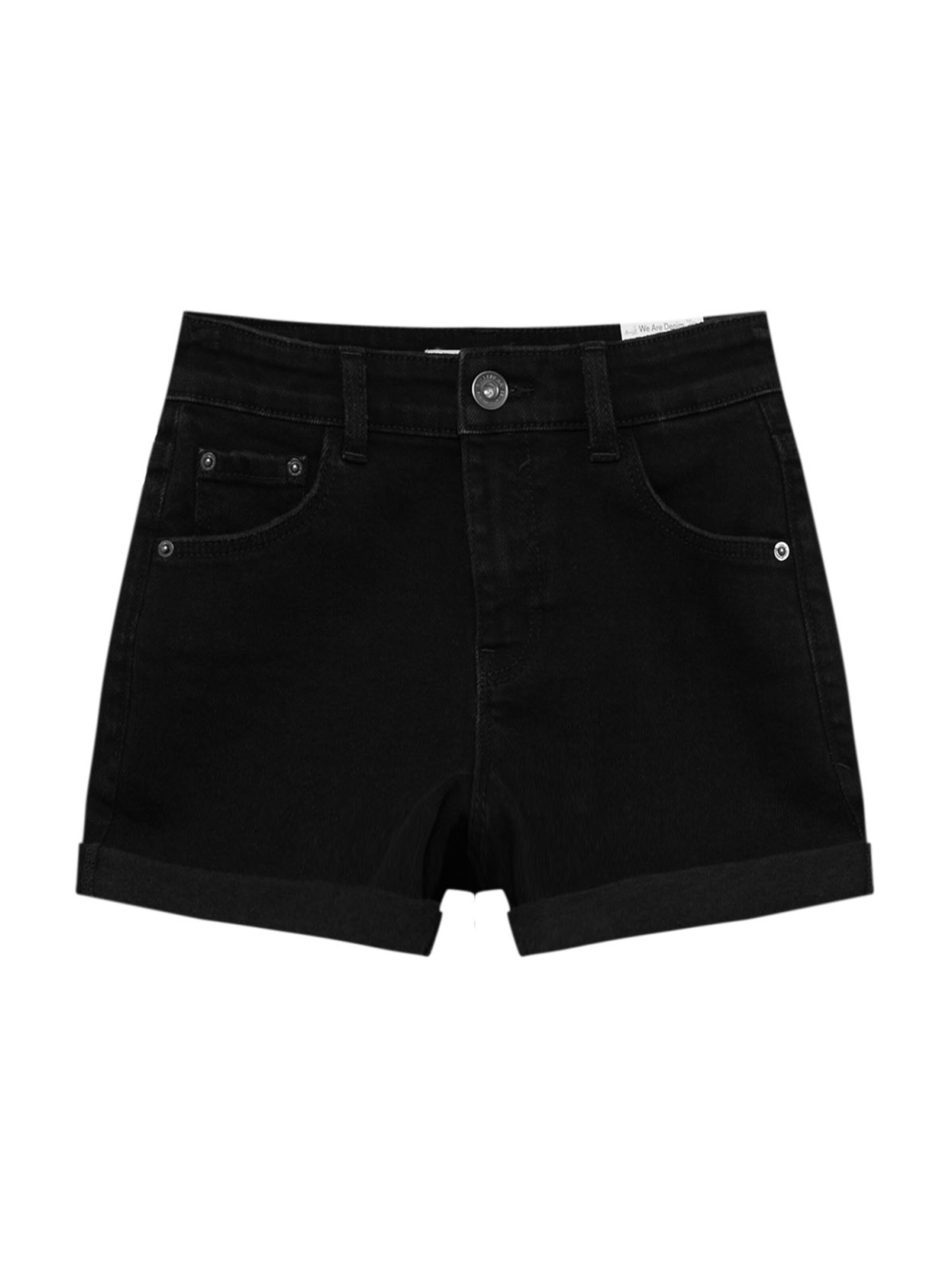 Pull&Bear Regular Shorts in Schwarz: Vorderseite