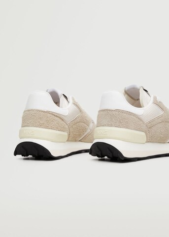 MANGO Sneakers laag 'Maraton' in Beige