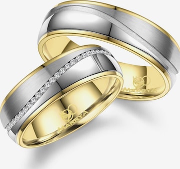 MARRYA Ring 'MARRYA ES-22 Ehering aus Edelstahl - Silberfarben & Gelbgold plattiert' in Yellow: front