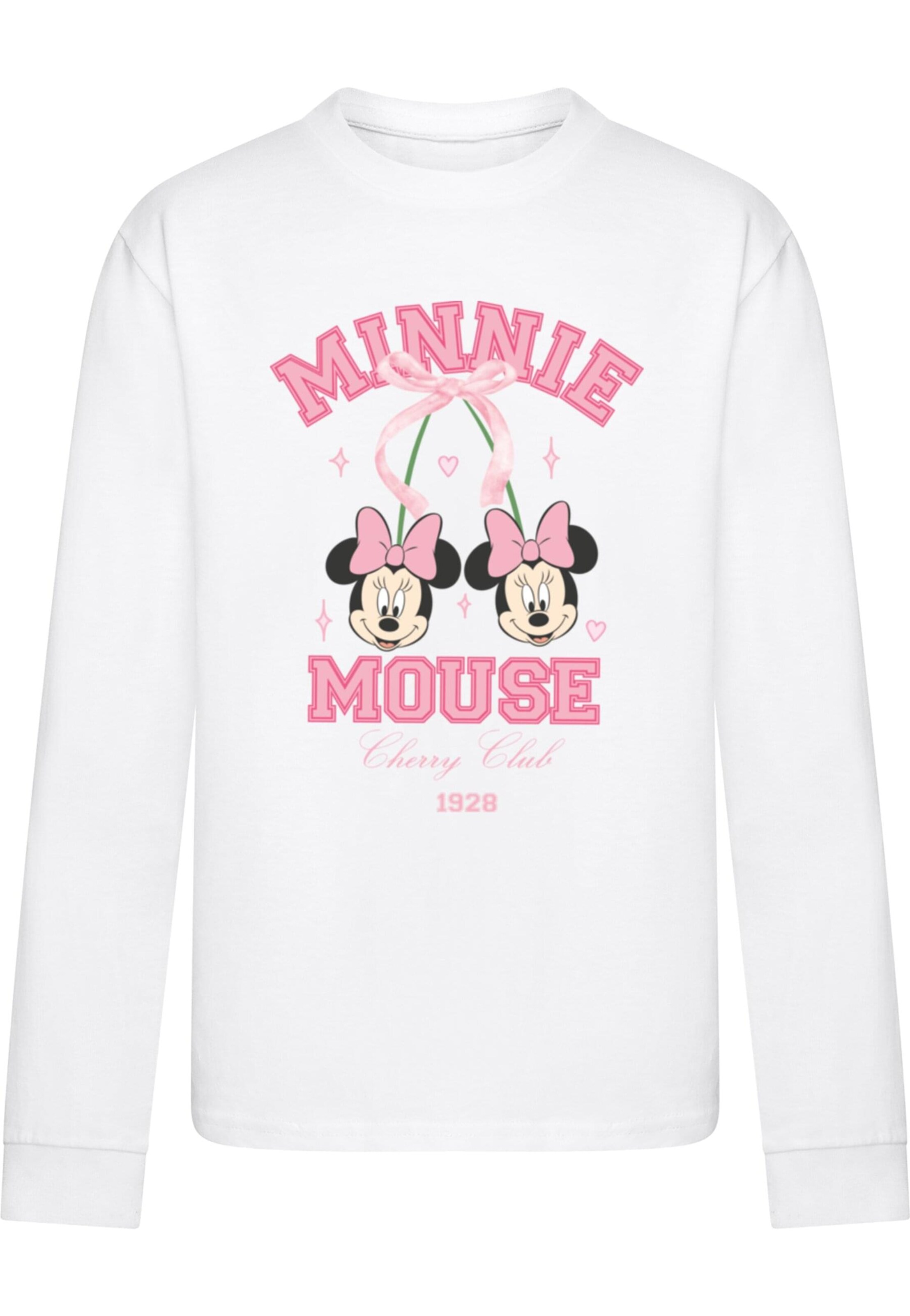 Maglietta 'Minnie Mouse - Cherry Club' di ABSOLUTE CULT in bianco: frontale