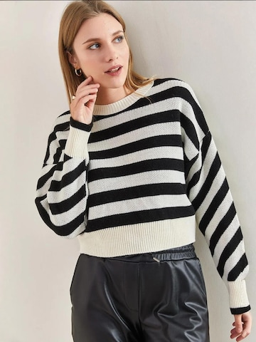 Pull-over oversize Bianco Lucci en blanc