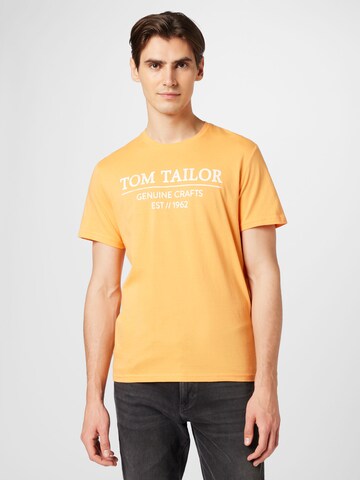 TOM TAILOR Regular Fit T-Shirt in Orange: Vorderseite