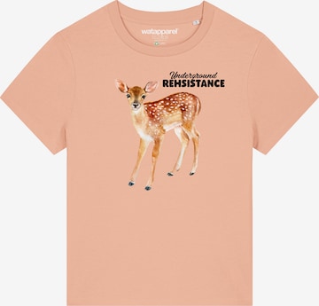 Maglietta ' Underground Rehsistance ' di Watapparel in arancione: frontale