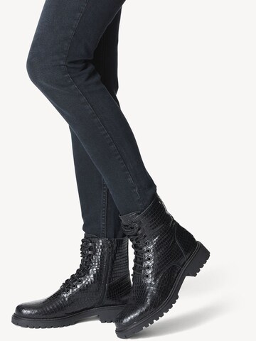 TAMARIS Lace-Up Ankle Boots in Black