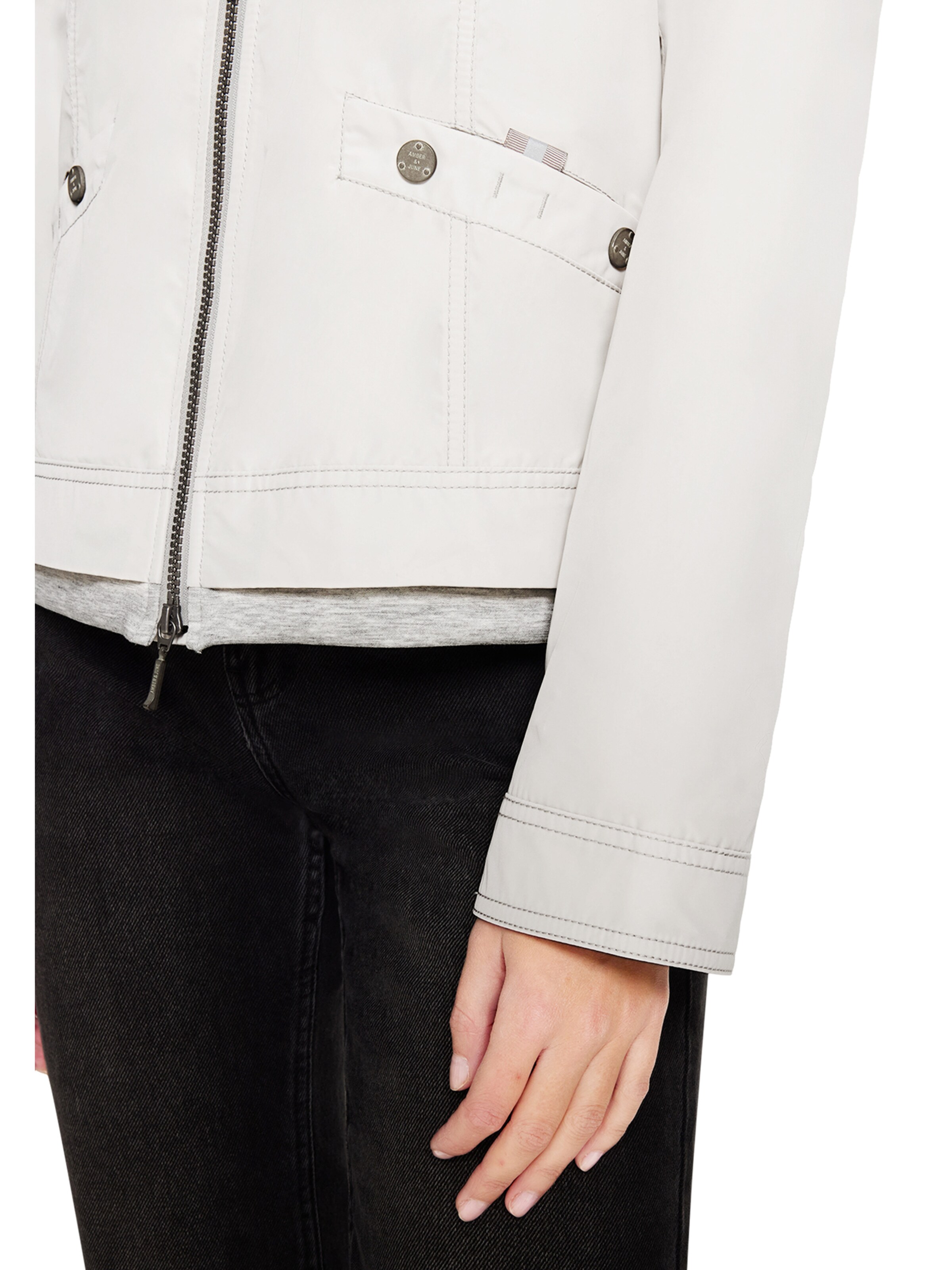 Amber & June Between-season jacket in Grey