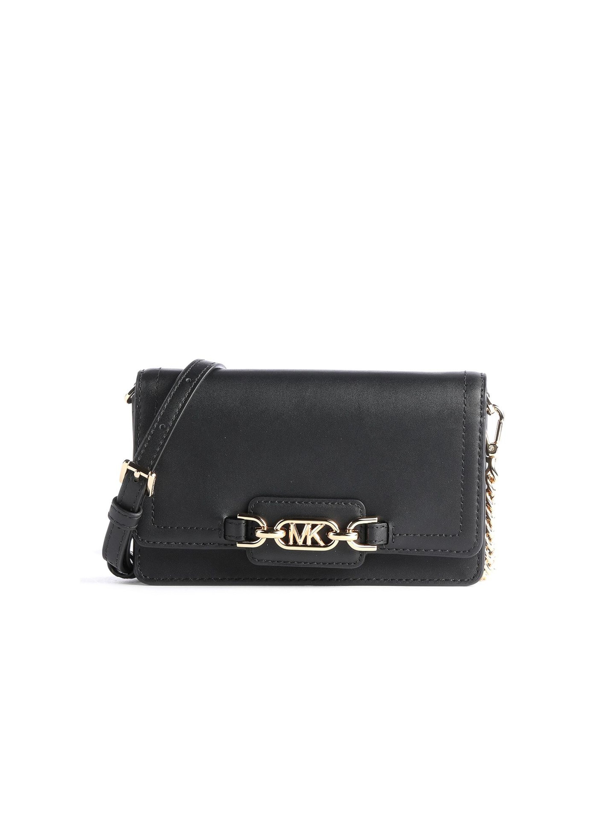 Michael Kors Schoudertas 'Heather Extra-Small Leather Crossbody Bag' in One Size in de kleur Zwart, Productweergave