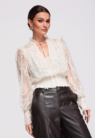 Ombre Bluse in Beige