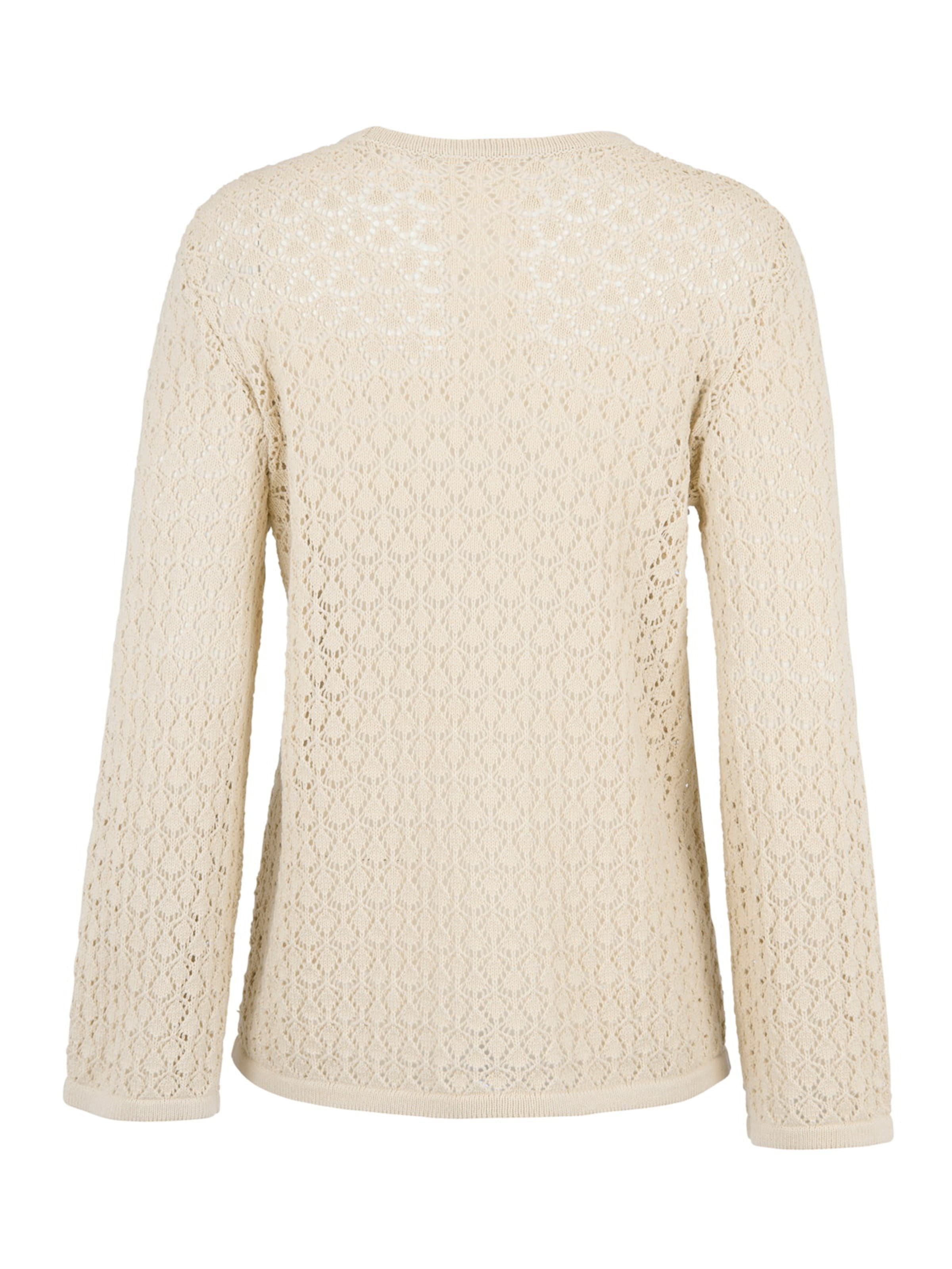 Cellbes of Sweden Gestrickter Pullover mit Lochmuster in Beige